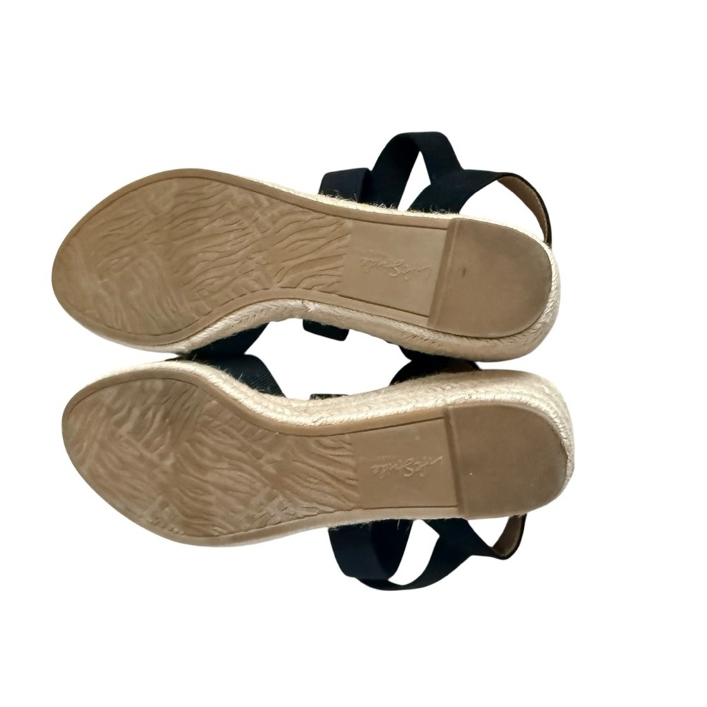 LifeStride Kimball Black Espadrille Wedge Sandals - Size 7M - Picture 3 of 5